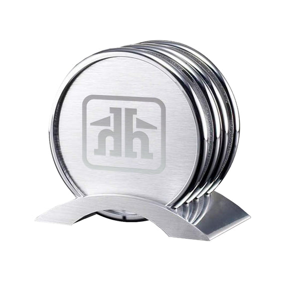 Ensemble de 4 sous-verres en métal sur base d'aluminium