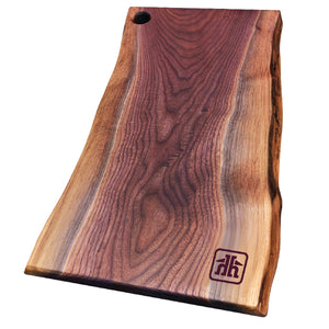 Planche à découper / Charcuterie 10" x 16" Live Edge en noyer noir