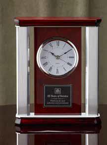 Horloge de cheminée personnalisée "Rosedale" 9".