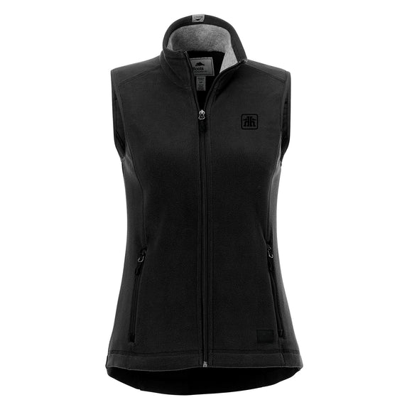 Ladies Willowbeach Roots73 Microfleece Vest - Black